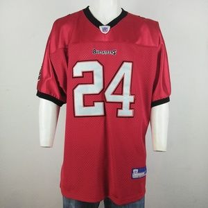 🔴Reebok Buccaneers #24 on field men's red jersey